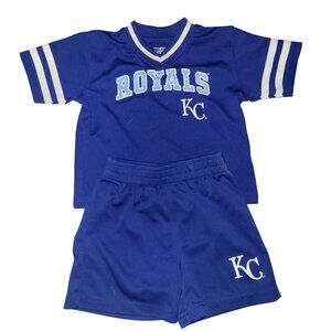 Kansas City Royals Toddler Outfit Merrifield #15 Blue Shirt & Shorts Set 18M Gen